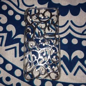Cute Silver iPhone 7/8 Case w Gemstones